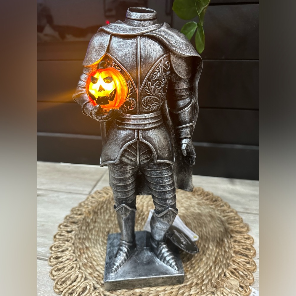 Martha Stewart Headless Horseman Soldier Halloween Figure Light Up Statue